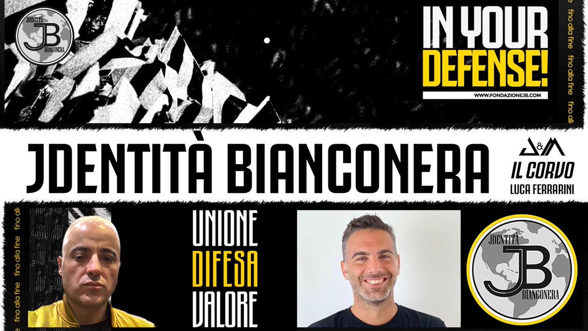 ♟️IL CORVO JDENTITÀ BIANCONERA Luca Ferrarini ▪️21:45▪️Twitch m.twitch.tv/juvandmeoffici… C’è ancora tanto in gioco. ⚜️Questa sera con Luca Ferrarini affrontiamo insieme gli ultimi sviluppi delle attività della @fondazionejb ⚜️Il punto sul futuro della #Juventus…