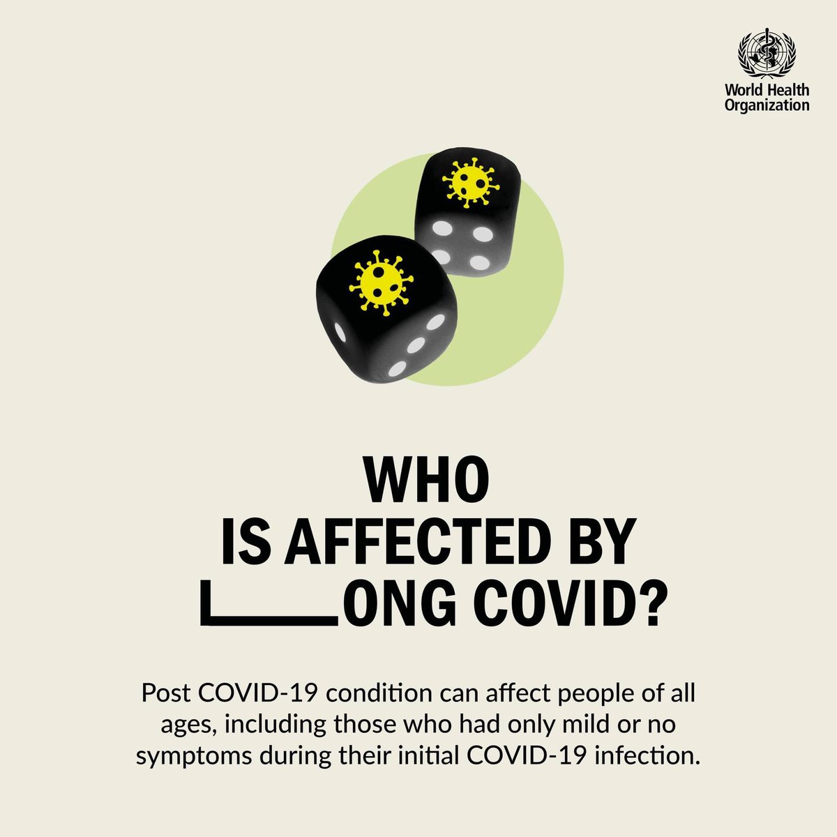 Eerie-looking graphic from @WHO - they are ramping up efforts to educate about #LongCovid but what is missing entirely from their approach is that individuals shouldn't bear the burden of preventing transmission