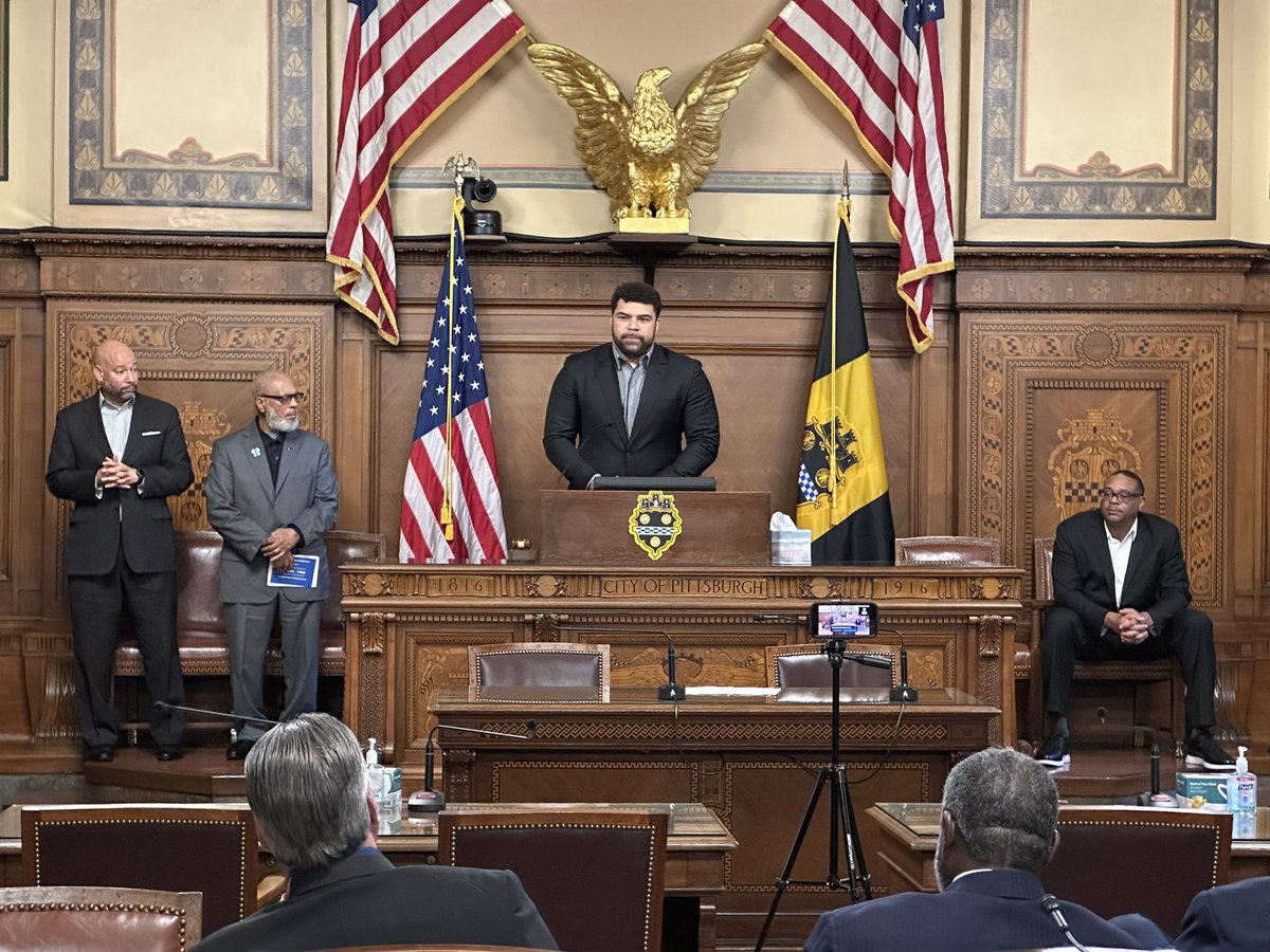 Pittsburgh City Council was in the middle of a high-stakes discussion about how to kickstart development downtown. But then they literally interrupted that to honor Pittsburgh Steeler Cam Heyward (Walter Payton Man of the Year winner). The most Pittsburgh thing I’ve ever seen.