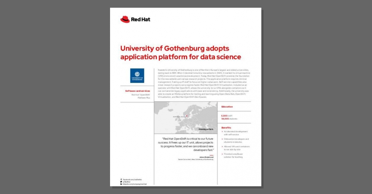 See how Red Hat OpenShift enabled one university to streamline and accelerate its new website project with a stable and robust open-source foundation. Read this case study and get ready to say goodbye 👋 to vendor lock-in 🔐. stuf.in/bdrr2k