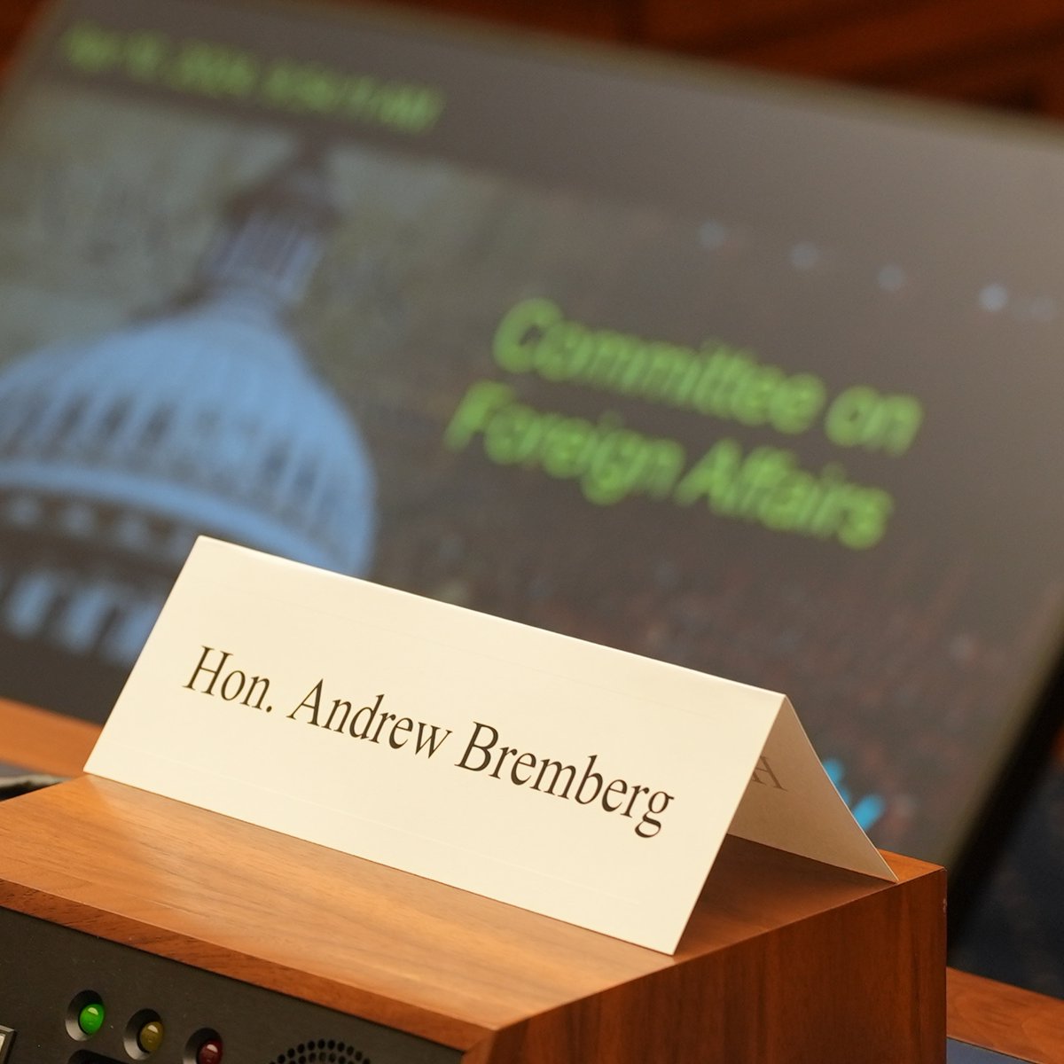 VOC's President Emeritus, Amb. Andrew Bremberg, testifies to the Committee on Foreign Affairs on the Chinese Communist Party's malign influence on the United Nations.