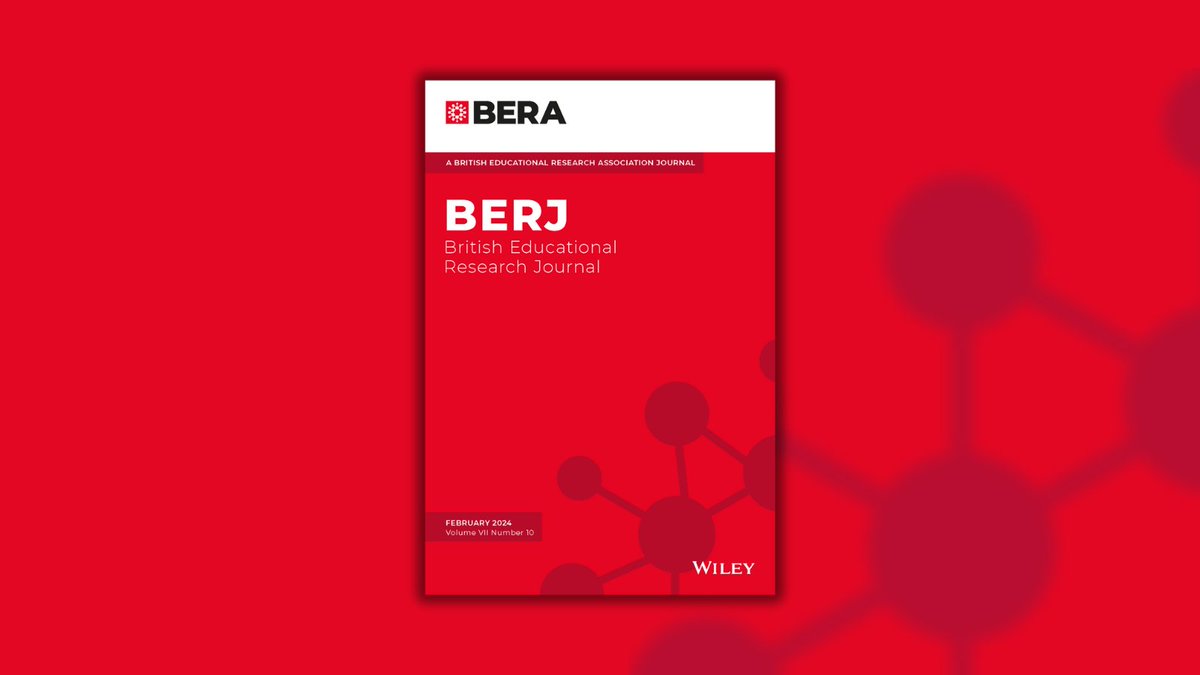 📚 BERJ SPECIAL SECTION: Theorising educational engagement, transitions and outcomes for care-experienced people @BERJ_Editors @zs_baker @DrKatieEllis @DrNeilHarrison Volume 50, Issue 2 April 2024 Find out more: bera-journals.onlinelibrary.wiley.com/toc/14693518/2…