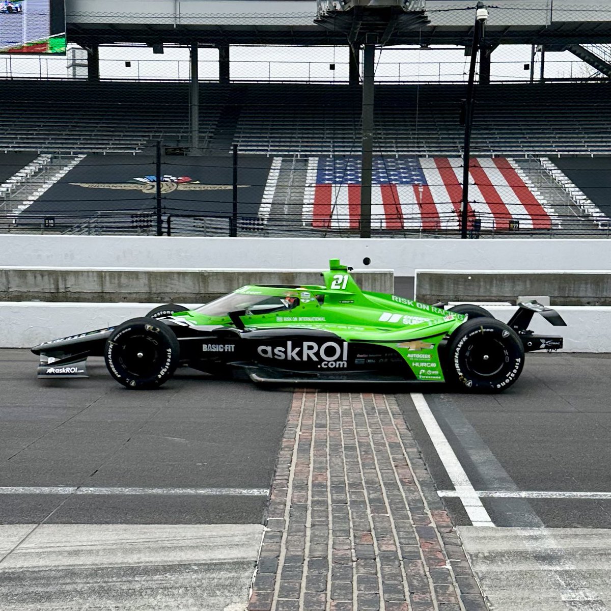 Two hours of oval veteran practice at @IMS complete!