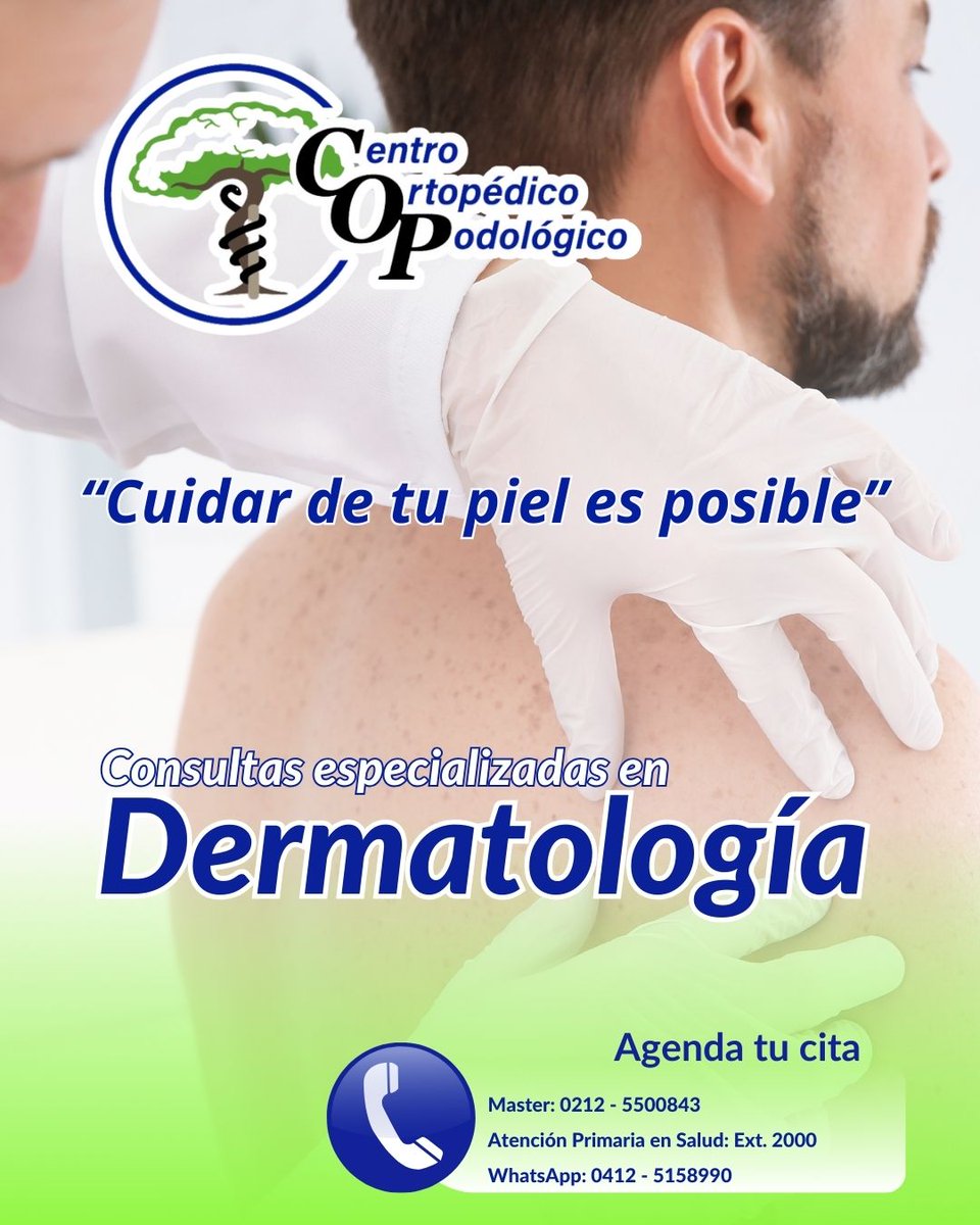 En el Centro Ortopédico Podológico contamos con la especialidad de Dermatología.

¿Sabías que un dermatólogo es especialista en todo lo relacionado con la estructura y función de la piel así como la prevención de posibles trastornos que la puedan afectar.

¡Contáctanos!