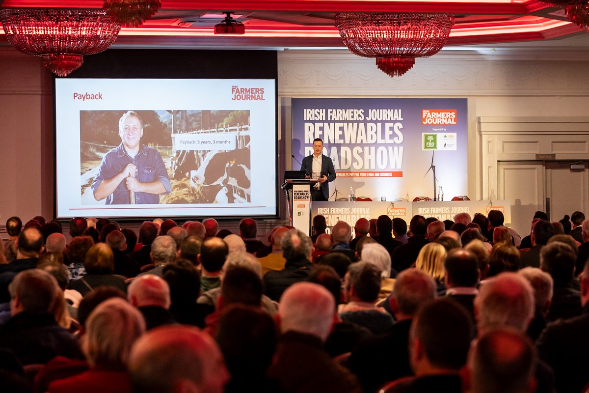 Great start to the @farmersjournal Renewables Roadshow in Cork yesterday which saw over 400 people attend. Attendees learned about the opportunities in renewables to generate power, make money, and decrease emissions. The roadshow continues to Kilkenny on April 16 #IFJrenewables