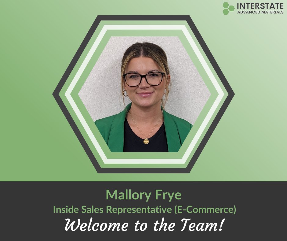 Let's extend a warm welcome to Mallory Frye as she joins Interstate Advanced Materials! Mallory will be bringing her expertise to our E-Commerce team as an Inside Sales Representative. We’re excited to have her on board!
#welcometotheteam

interstateam.com/?utm_source=x&…