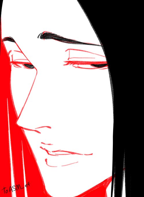 「black hair half-closed eyes」 illustration images(Latest)