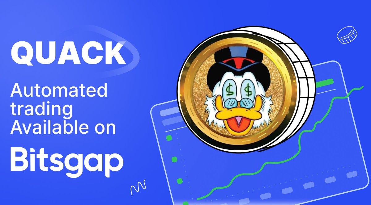 .@richquack has listed on @Bitsgap and @Bitgetglobal. Trade $QUACK soon on Bitsgap. 24/7 automation, smart orders, and more. #listing