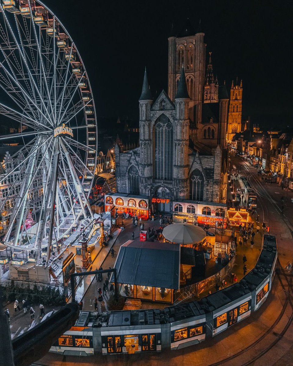 travelersdy's tweet photo. Ghent, Belgium 🇧🇪 

✨ Ghent is a port city in northwest Belgium, at the confluence of the Leie and Scheldt rivers. During the Middle Ages it was a prominent city-state. Today it’s a university town and cultural hub. Its pedestrianized center is known for medieval architecture such as 12th-century Gravensteen castle and the Graslei, a row of guildhalls beside the Leie river harbor.

Ghent is well known for its large public squares and marketplaces, chief among which is the Vrijdagmarkt (“Friday Market”), the centre of the life of the medieval city.
Ghent is very easy to get to from Brussels. It’s a great idea to stay in Brussels to be able to make wonderful day trips to areas like Bruges and Antwerp, which everyone can easily visit in one day!