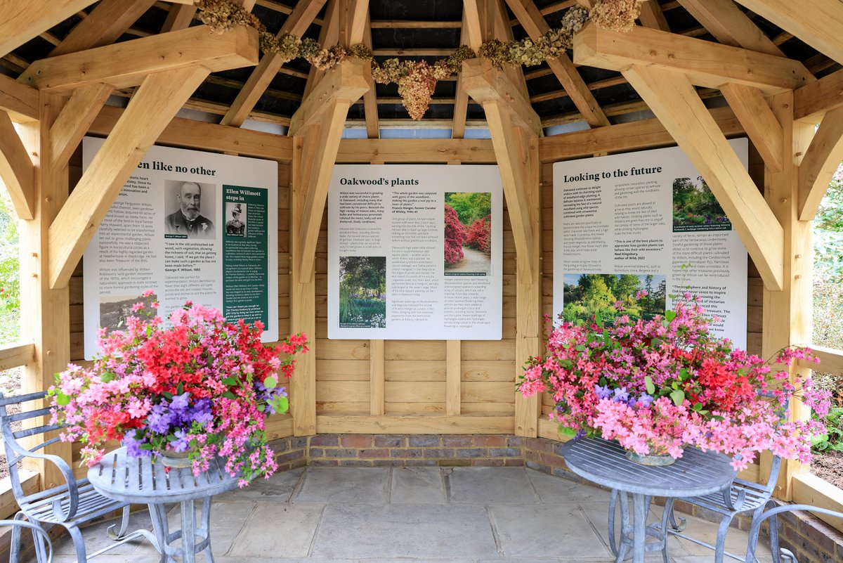 The new Summerhouse in Oakwood, the historic heart of RHS Wisley, opened today. The structure has been installed to pay homage to horticultural icon Ellen Willmott, who spearheaded the acquisition of Oakwood by the RHS, which would go on to become RHS Wisley as we know it today.