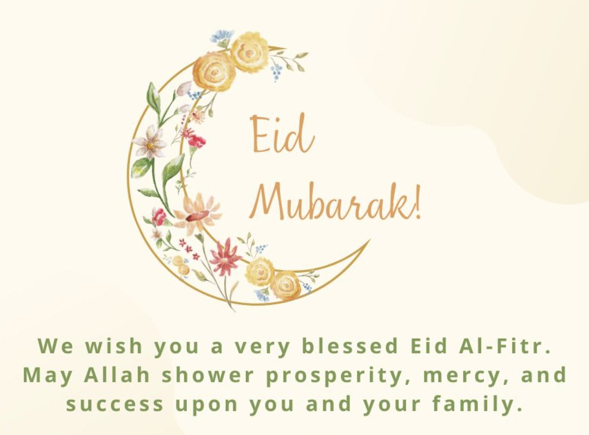 RAHStSilas's tweet photo. Eid Mubarak! We wish all our lovely families, who are celebrating, a wonderful and happy day. We can't wait to hear all about your half terms when school re-opens on Tuesday 16th April. https://t.co/oRgc5HelMC