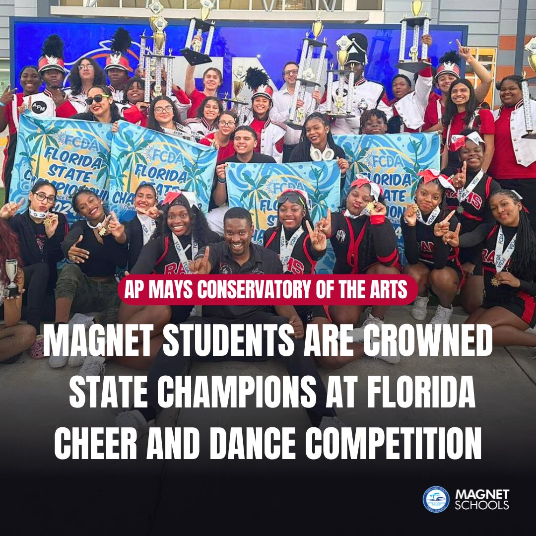 Champions in the house! 🏆 Huge congratulations to @apmcota Mays Dance, Cheer Team, and Marching Rams for winning the STATE title! 🎉✨ #magnetmade