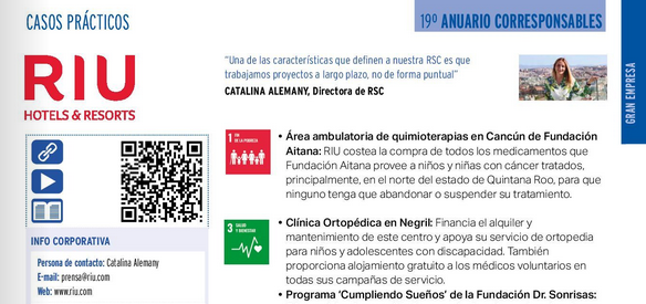 Corresponsables's tweet photo. 🌱@RiuHoteles promueve la #Sostenibilidad y la responsabilidad social a través de sus iniciativas globales, contribuyendo a un futuro mejor. Explora sus esfuerzos en el #AnuarioCorresponsables2024 👉 https://t.co/S4Y3UWZuuJ https://t.co/HsetG9bncu
