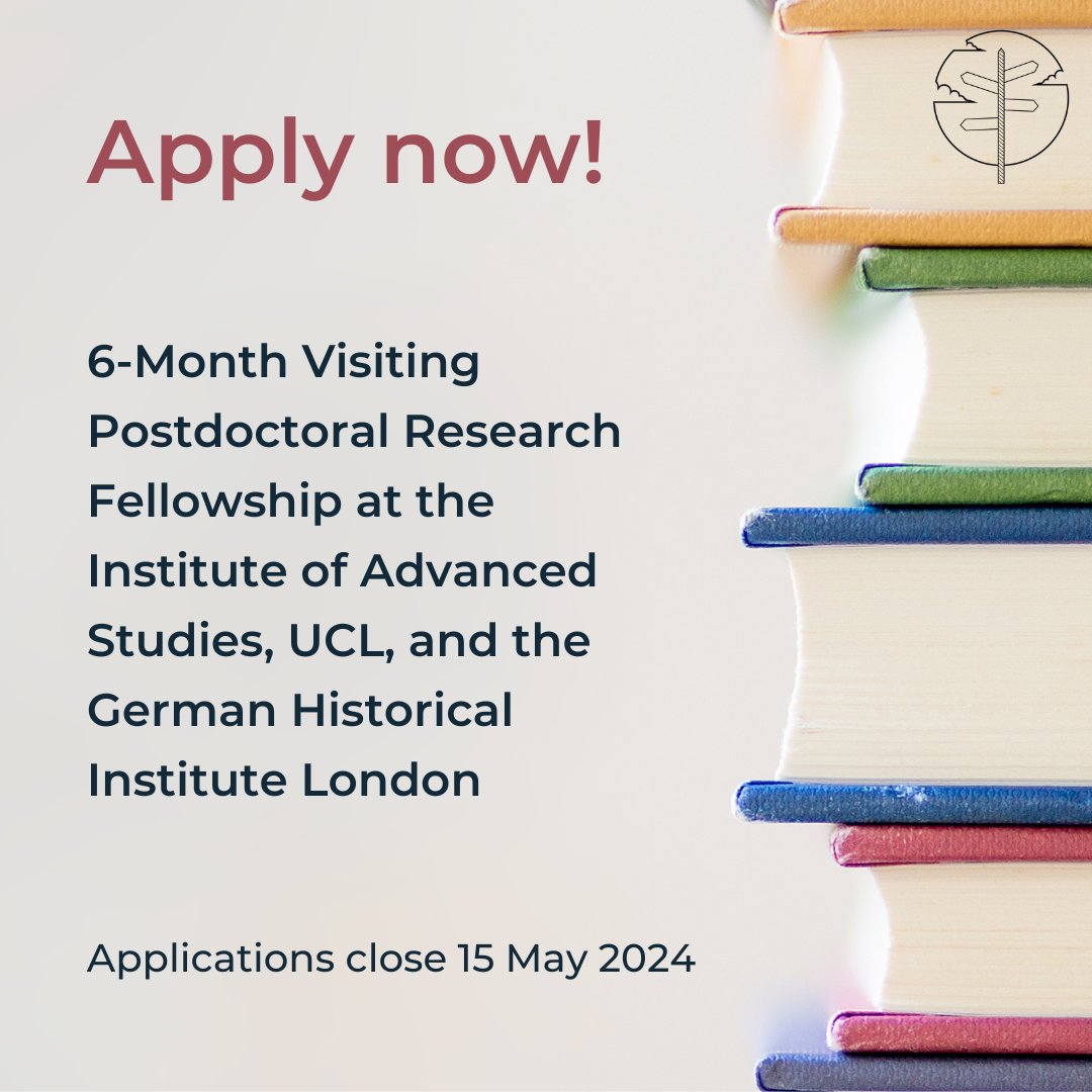 Attention history #postdocs! @UCL_IAS and the #GHIL are looking to appoint a joint Stipendiary Visiting Postdoctoral Research Fellow for a period of six months from 1 October 2024. Apply by 15 May. More info: ghil.ac.uk/opportunities/… #twitterstorians #fellowship