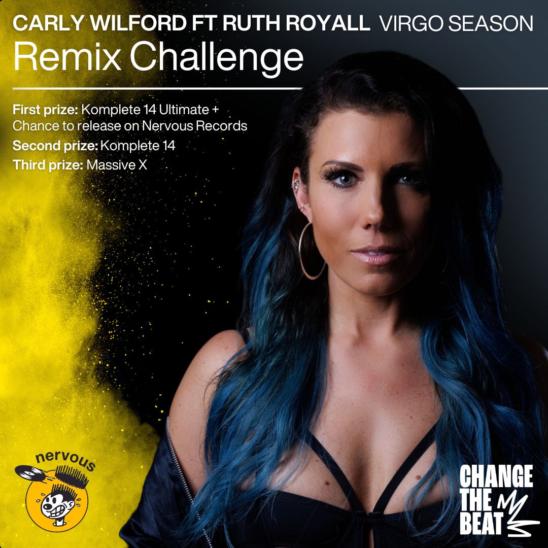 We're incredibly excited 2 welcome legendary @NERVOUSRECORDS for this month’s remix challenge. @23by23official and Nervous Records challenge you to remix ‘Virgo Season’ by @CarlyWilford (ft. @ruthroyallmusic )