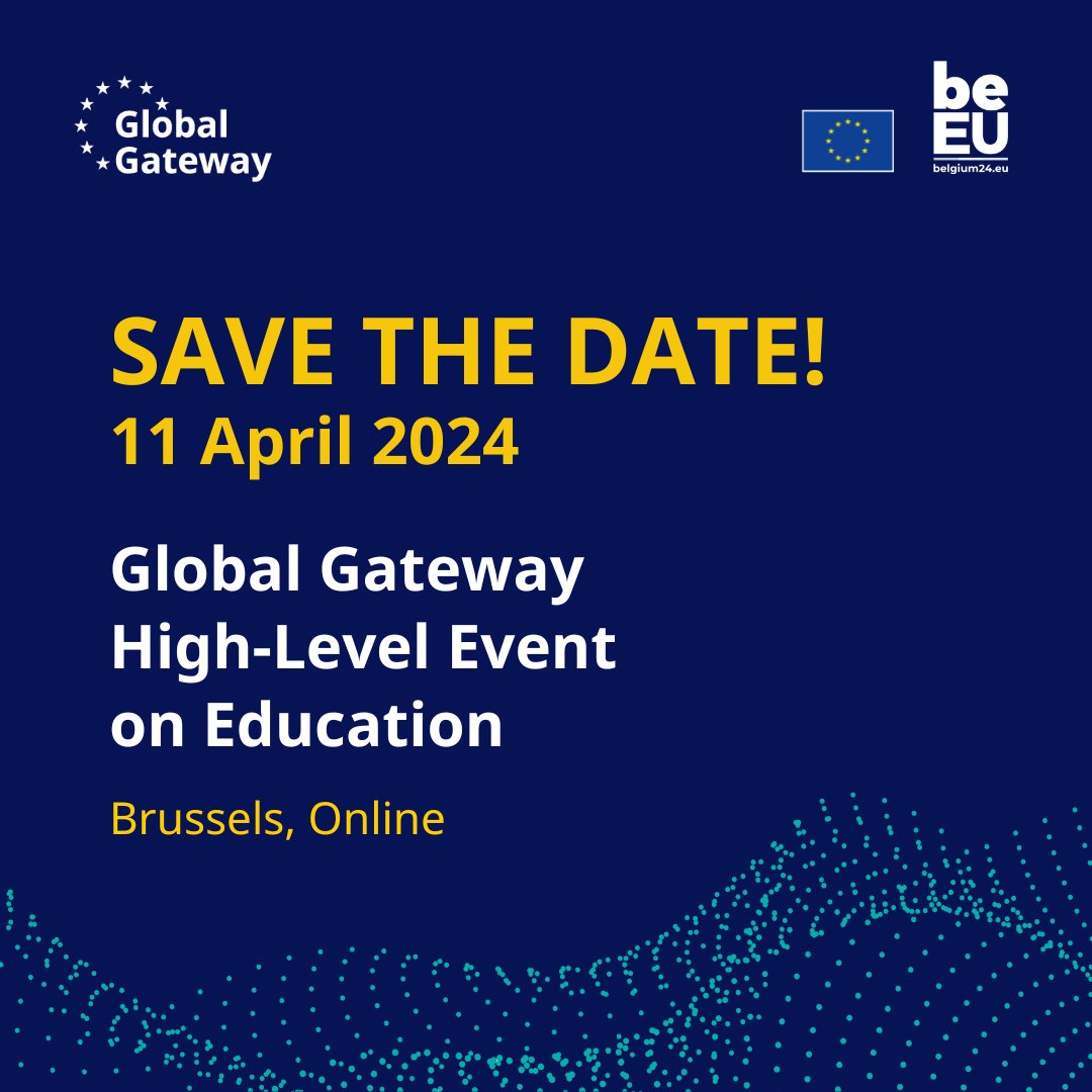 Will you attend the #GlobalGateway High-Level #Education Event tomorrow in Brussels? Our General Director, @SvenRooms, will be part of the panel discussing 'the green transition, greening education, and green skills'. We hope to see you there in-person or virtually via…