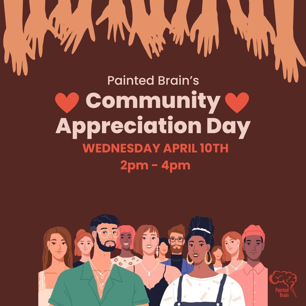 Let's celebrate the fantastic people who make our community unique. 🎉 Join us tomorrow, April 10th, for Community Appreciation Day at Painted Brain! From 2 pm to 4 pm Expect ⚱️🥫🍲 gratitude, fun, and connection. #CommunityAppreciationDay #Gratitude… instagr.am/p/C5ldTWQL9W4/