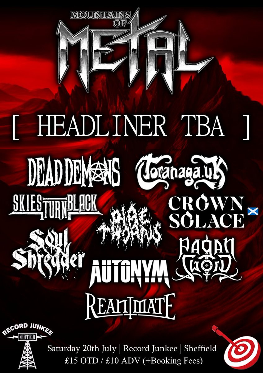 The 'Mountains Of Metal' All-Dayer middle slot has now been filled but we are still looking for that headliner with a few thousand followers who can bring the Party... does your band fit the bill?? DM Me or e-mail metalliville@hotmail.com you think you do.