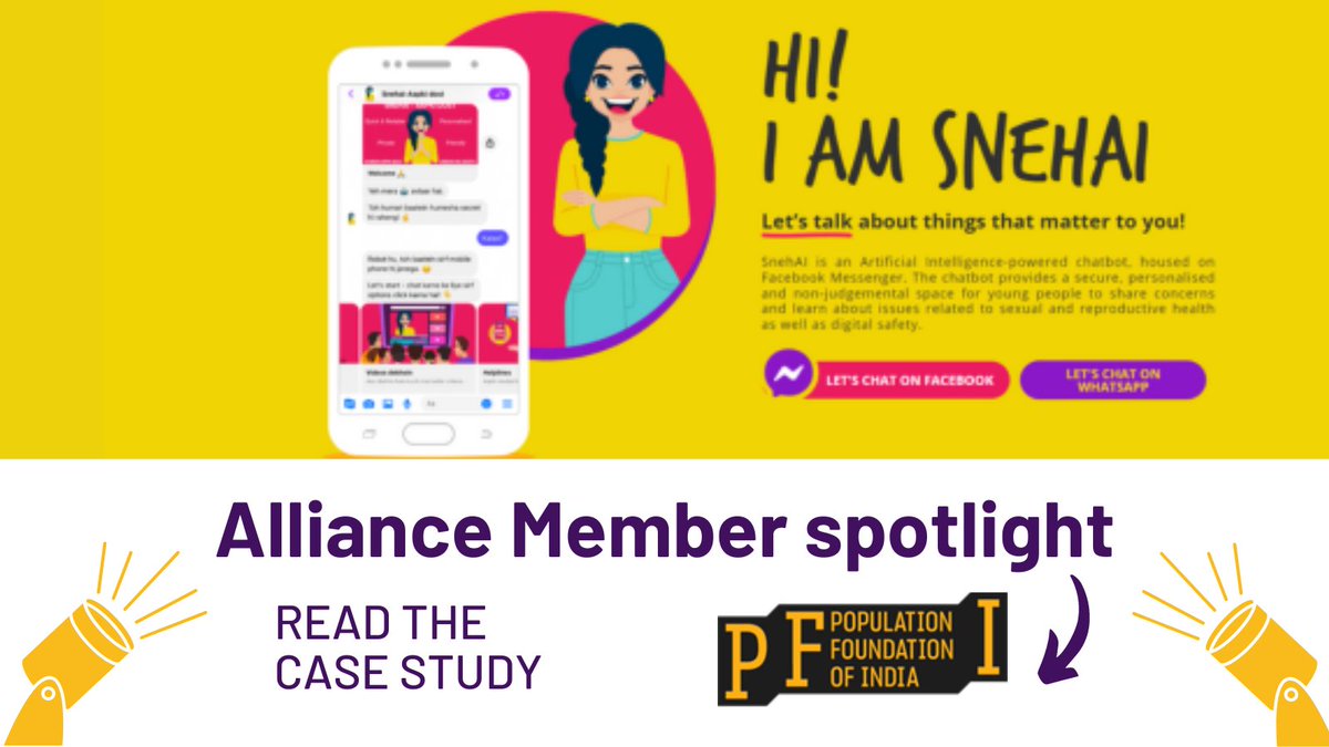 ⚠️Many adolescents in India, especially girls, are at risk of child sexual exploitation & abuse online but lack access to information on online safety. 💡To change this, the @PopFoundIndia developed an innovative #AI driven chatbot, SnehAI. ➡️ Read: weprotect.org/case-study/sne…