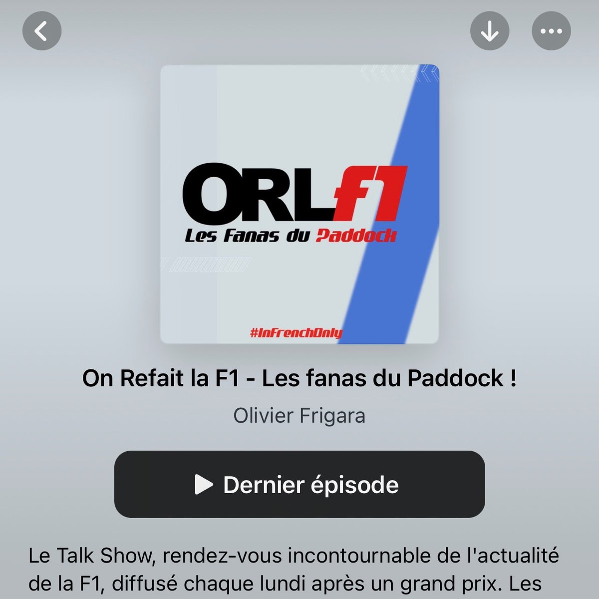 Vous nous l’avez demandé … ON L’A FAIT ! On refait la F1 dispose à présent de sa propre chaine de podcasts ! 🤩 Retrouvez dès maintenant tous les épisodes d’ORLF1 sur votre plateforme d’écoute préférée ! Suivez ce lien pour vous abonner : podcasts.apple.com/fr/podcast/on-… N’oubliez pas…