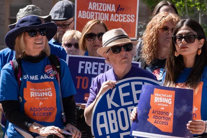 The news out of Arizona yesterday was horrific for women and abortion rights. But if ever there was a silver lining, it’s in what that ruling will do politically—not just to Arizona, but to the whole national election landscape. I explain in today’s piece. open.substack.com/pub/statuskuo/…