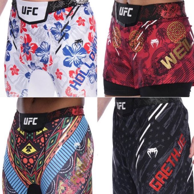 All champions and big names in the sport should have custom shorts, not just for UFC 300 🙏