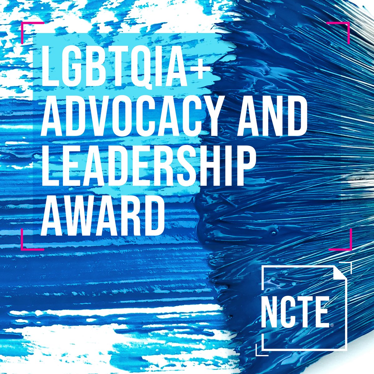 NCTE LGBTQIA+ Advocacy & Leadership Award recognizes a member of the LGBTQIA+ community who has made a significant contribution to NCTE & to the development of our professional community. The application deadline is May 1. Learn more about this award: ncte.org/awards/ncte-lg…