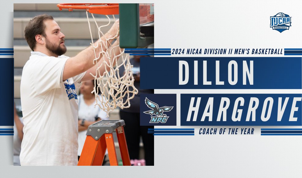 🏆First National Championship in Program History! Dillon Hargrove coached National Park to the 2024 National Title and has been named the 2024 #NJCAABasketball DII Men's Coach of the Year. Read more⤵️ njcaa.org/sports/mbkb/20…