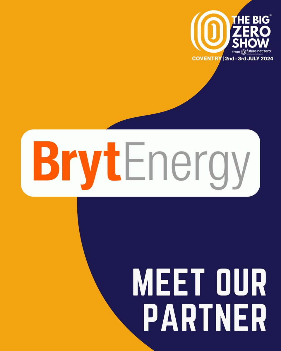 Meet our #BigZeroShow partner: Bryt Energy!
Bryt Energy is a passionate, future-focused electricity supplier, leading the way towards a net zero, sustainable future.
Register now: bigzeroshow.com/book-your-free…
#energycrisis #energysupplier #climatechange #climateaction #climatesolution