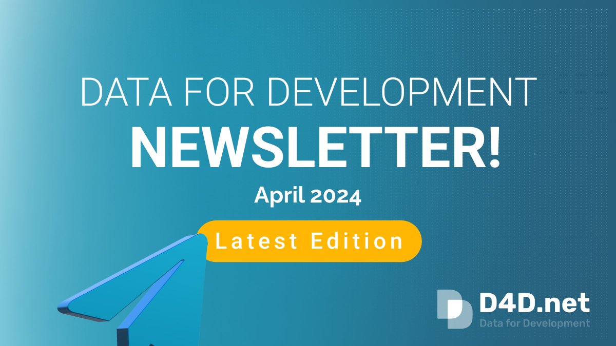 Exciting news! Our April newsletter is packed with updates from the @D4Dnetwork. Explore the @stateofopendata, @databarometer, global partner highlights, and upcoming conferences. Read the newsletter: us12.campaign-archive.com/?u=7c4215a36a6… Don't miss the next issue: d4d.net/#contact