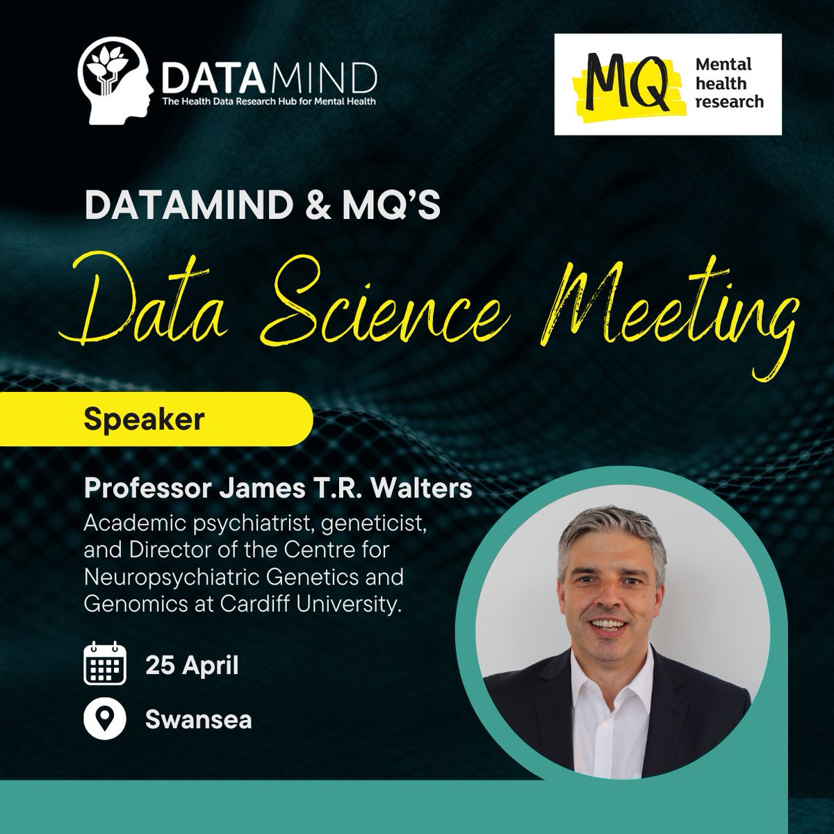 Delighted to welcome @drjameswalters to our upcoming #DataScience Meeting in collaboration with @MQmentalhealth! 🌟 Explore 'Enhancing Diagnosis of Severe Mental Illnesses for Precision Psychiatry' with us. 🔗🎟️ow.ly/RfF150QJbAi #ECRchat