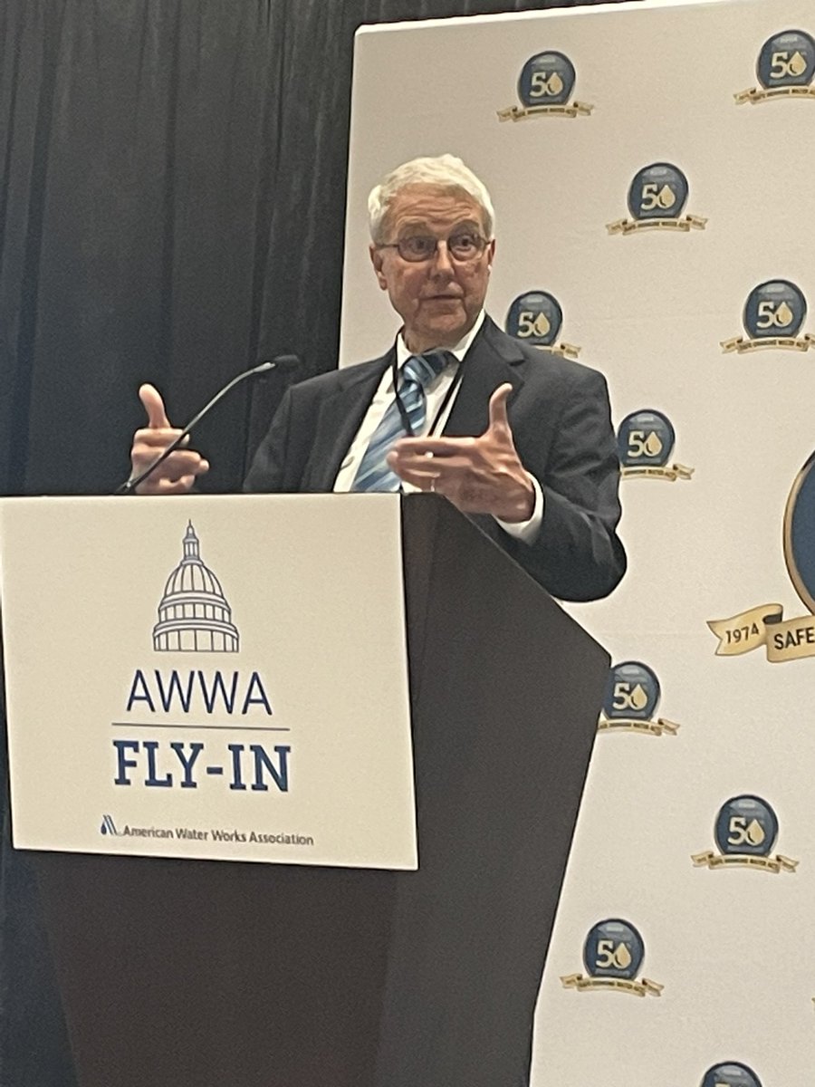 A living legend in former #AWWA deputy Tom Curtis reminds #AWWAFlyin delegates that “what you do really matters!” #SDWA50