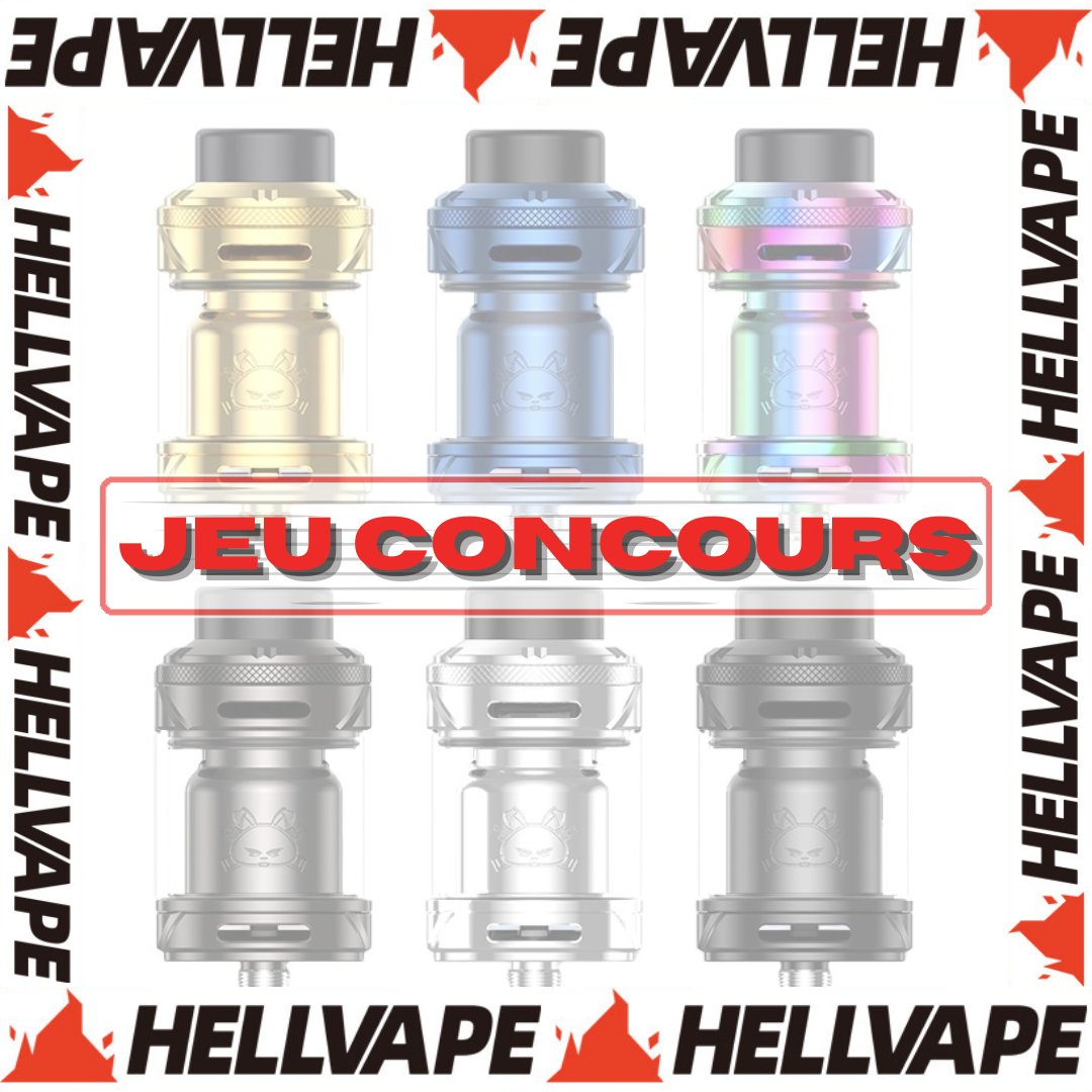 Tout nouveau jeu concours en collaboration avec Hellvape ! 🔥

10 clearomiseurs sont en jeu : 5 Fat Rabbit 2 RTA et 5 Fat Rabbit 2 Tank. Avec le gain, il y aura également des goodies.

Pour participer, comme d'habitude, en boutique ou sur le lien 👇🍀
neovapo.com/jeu-concours-h…