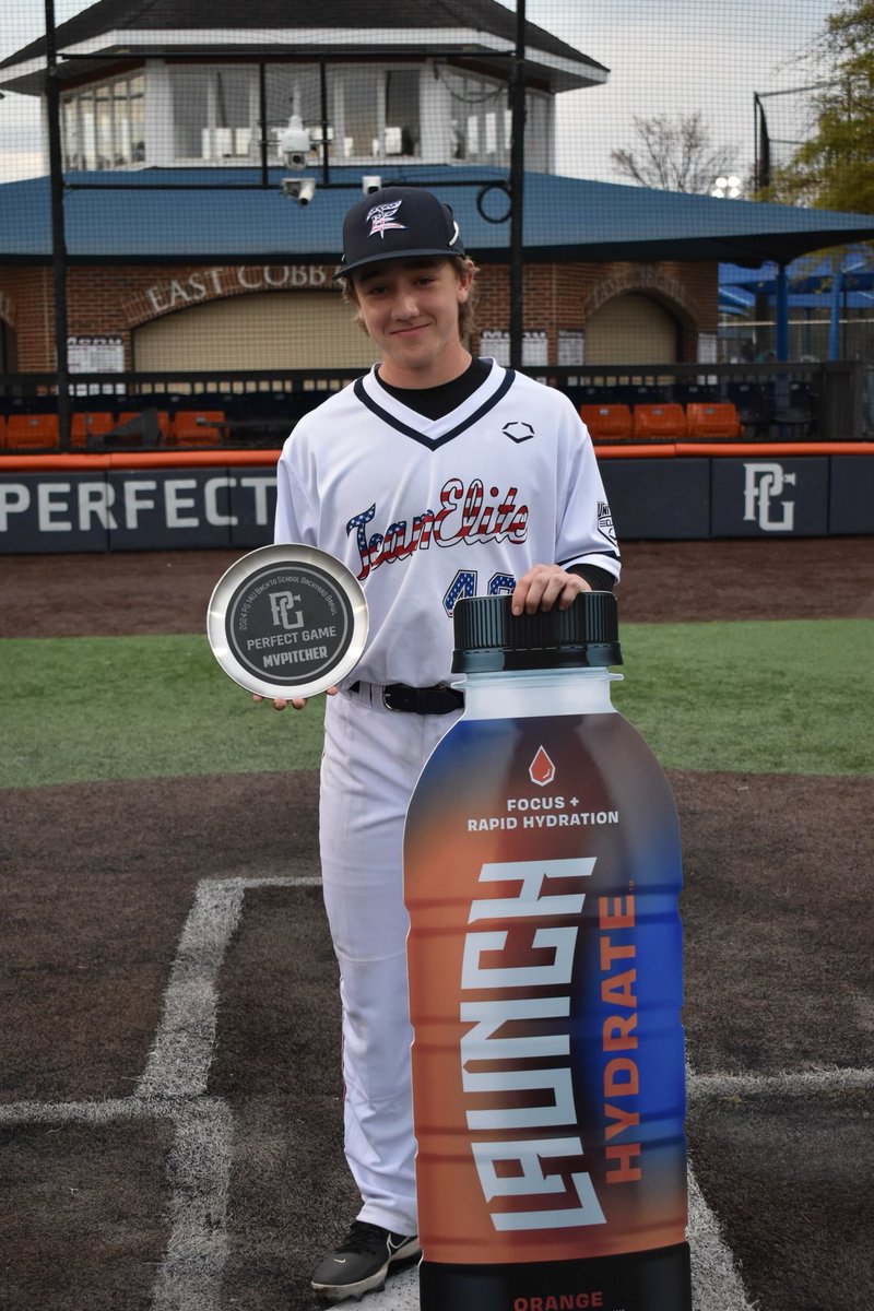 Will Borden (‘27 GA) earned Tourmanent Pitcher MVP honors for pitching 4.2 inning in relief; allowed 1 hits , 0 runs, 3 k’s during his Team Elite Prime Black 14u semifinal game 5-3 victory against ZT Bombers Victus. @Teamelite_nation @PGYouthBB @PerfectGameUSA @PG_Georgia