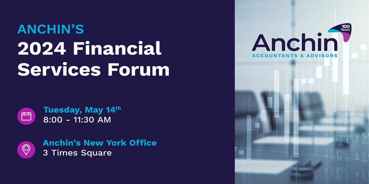 The 2024 Financial Services Forum hosted by @AnchinCPA is happening at its new Times Square flagship office! 🏙️ 📅 Date: May 14th ⏰ Time: 8:00-11:30 AM Connect with fellow industry leaders & discover new insights. Secure your spot: eventbrite.com/e/anchins-2024… #AnchinEvents
