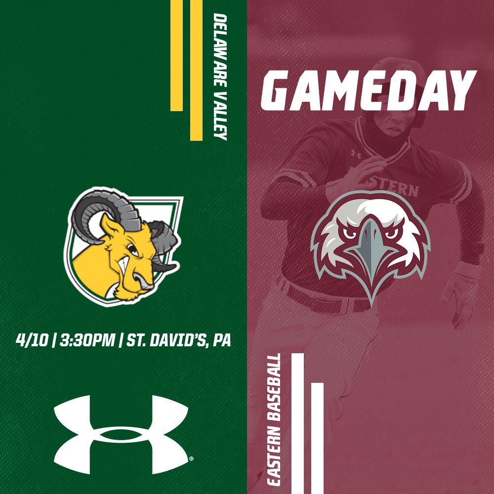 Back at 🏠! We’re back at The Yard for a 3:30 first pitch vs Delaware Valley. 🆚: Delaware Valley 📍: St. David’s 🕛: 3:30pm 📺: gomacsports.tv/goeasterneagle… 📈: goeasterneagles.com/sidearmstats/b… #FlyWithUs