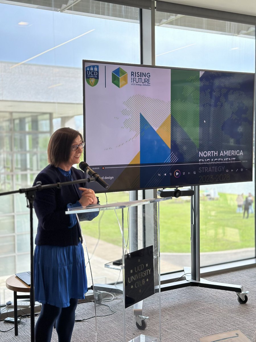 Prof Dolores O’Riordan, VP for Global Engagement, launches @ucddublin’s North American Engagement Strategy today! 🌎