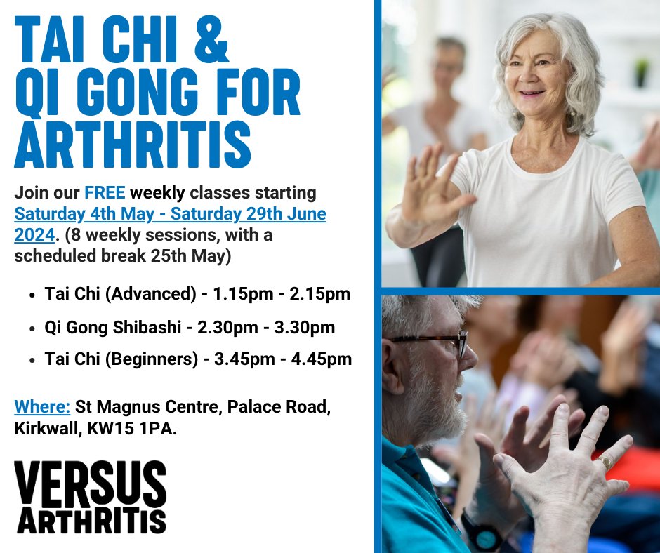 Come along and join our Tai Chi and Qi Gong classes beginning at the St Magnus Centre from Saturday 4th May 2024. For full details and to join us, please complete the registration forms below: Tai Chi - bit.ly/3zsFJub Qi Gong - bit.ly/3HTlREe