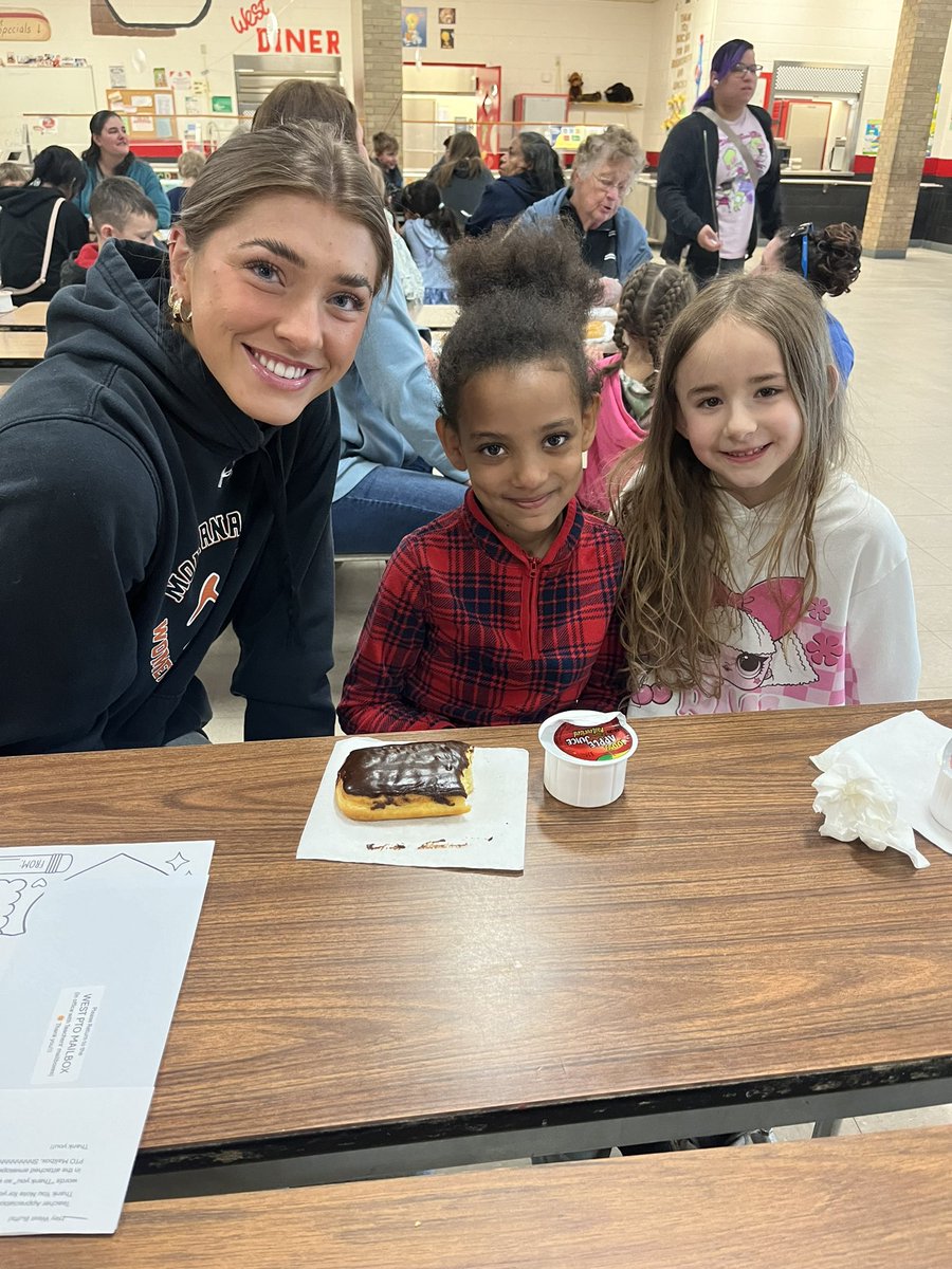 Donuts with Grownups at West Elementary this morning! @kyeoman35 had a great time & met some new buddies!