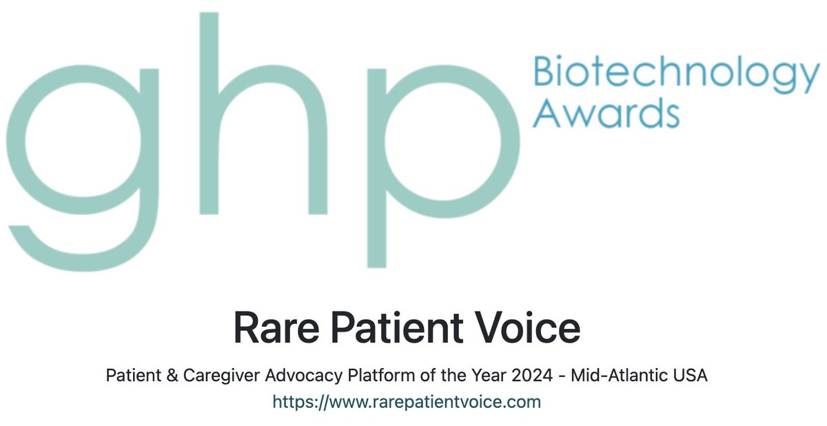 Just announced: RPV is the winner of the Global Health & Pharma Biotechnology Awards - Patient & Caregiver Advocacy Platform of the Year 2024! Read more about this honor: ghp-news.com/ghp-unveils-th… #advocacy #biotechnology #award