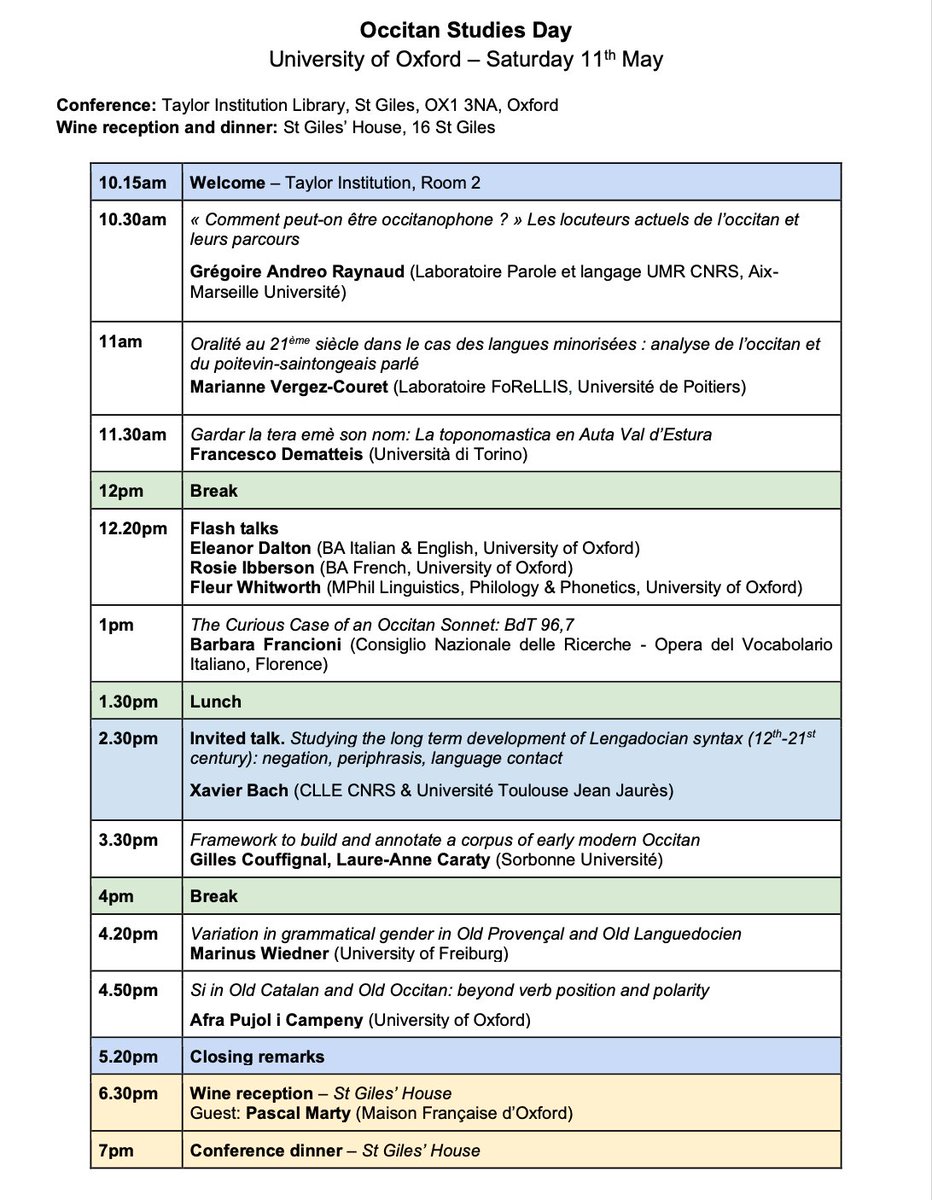 Just over a month to go until our second annual Occitan Studies Day @TAYOxford ! More info and registration here: mod-langs.ox.ac.uk/events/2024/05…