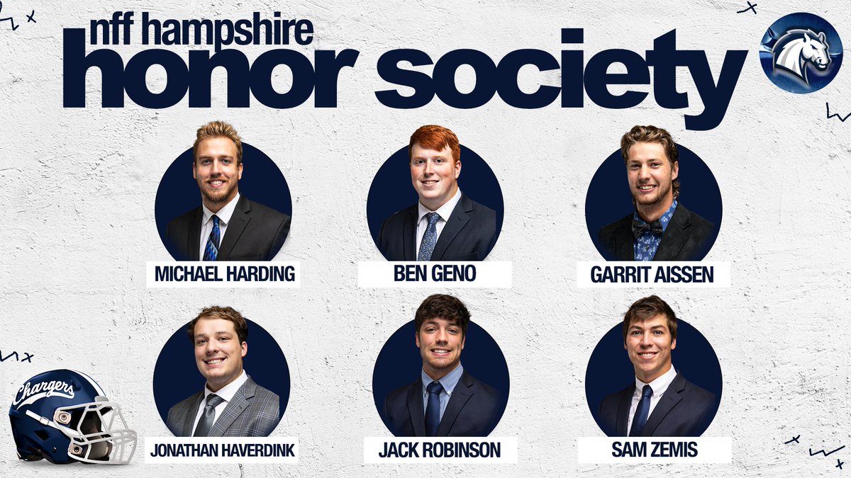 HCChargers's tweet photo. Congrats to @Hillsdale_FB's six @NFFNetwork Hampshire Honor Society inductees for 2024! #ChargeOn https://t.co/BNOhvzSX3B https://t.co/GDRnBYVZMj