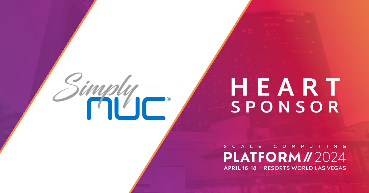 Stop by @SimplyNUC's booth at the Expo Hall inside Perdana Garden to learn more about their customized small form factor computers & solutions. Thank you, Simply NUC, for supporting Platform//2024, a Scale Computing Customer & Partner Summit! #Platform2024
bit.ly/3QgJiwP