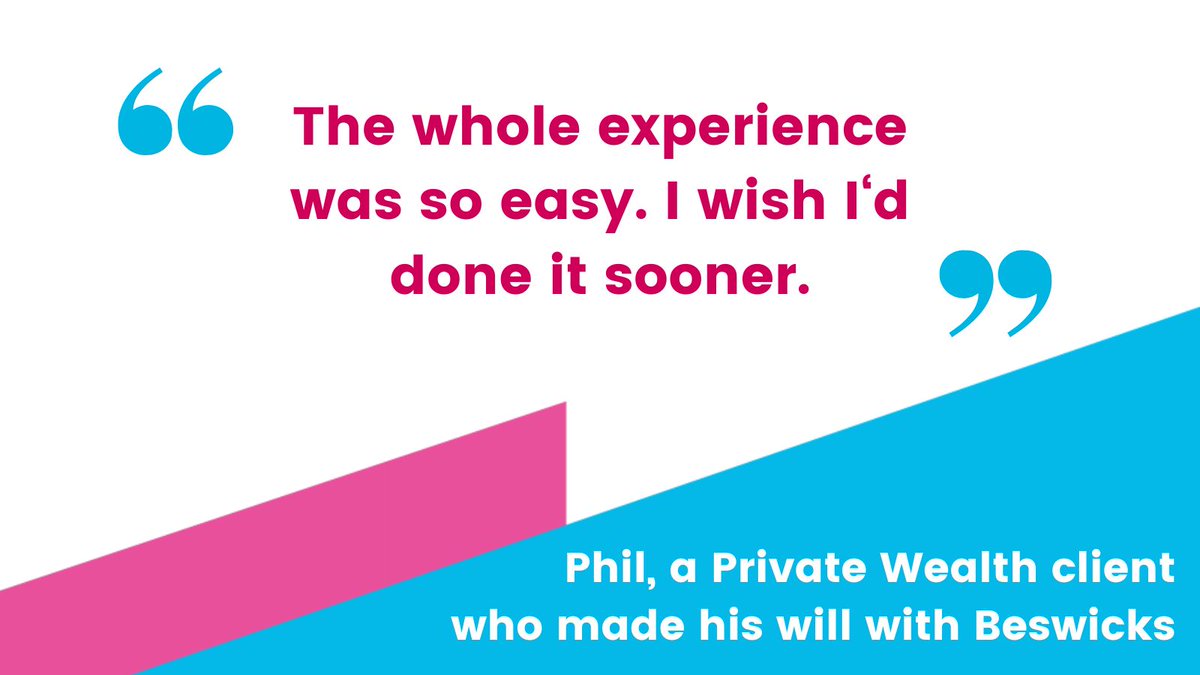 We've just received a lovely review that we thought was worth sharing. Phil's financial adviser told him to make a will as soon as possible. He came in to see Private Wealth Associate Sophie Porter and couldn't believe how straightforward the process was. bit.ly/3xwg4my