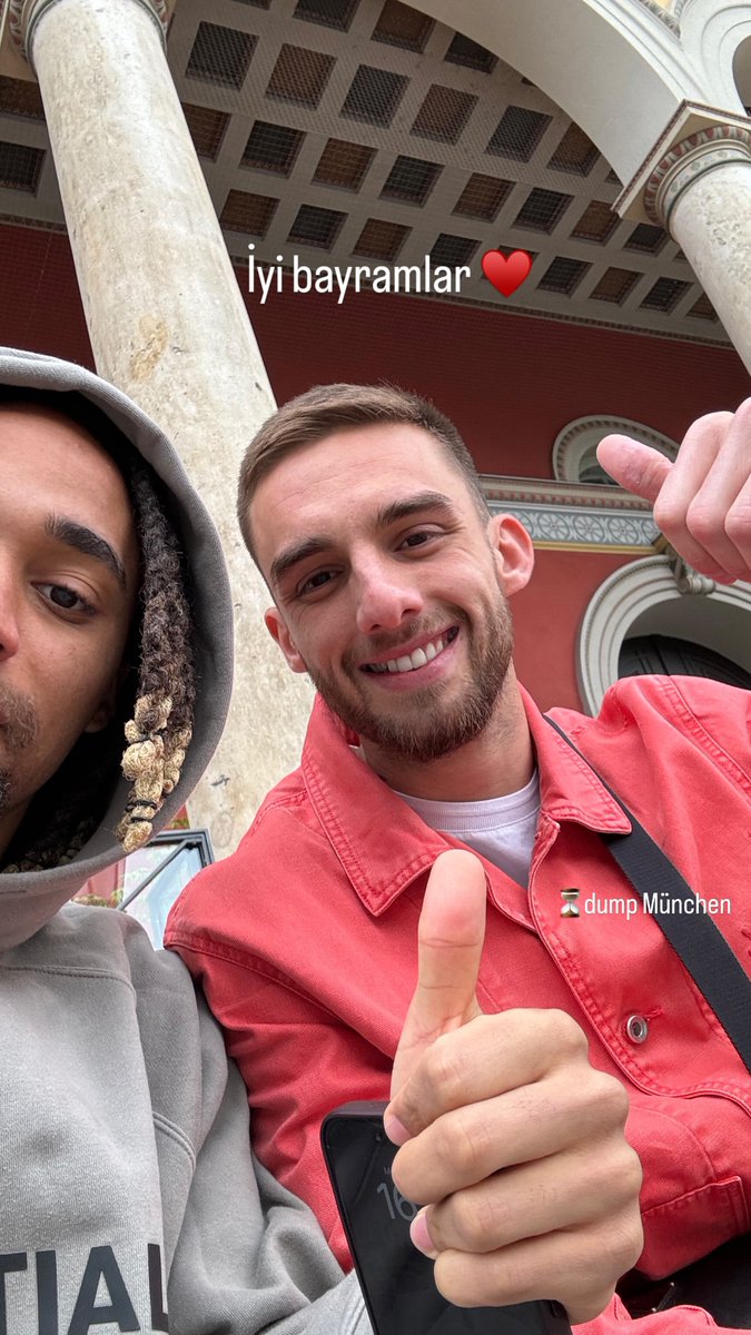 Sıkı dostlar Sacha Boey ve Berkan Kutlu, Ramazan Bayramı'nda Münih'te buluştu.