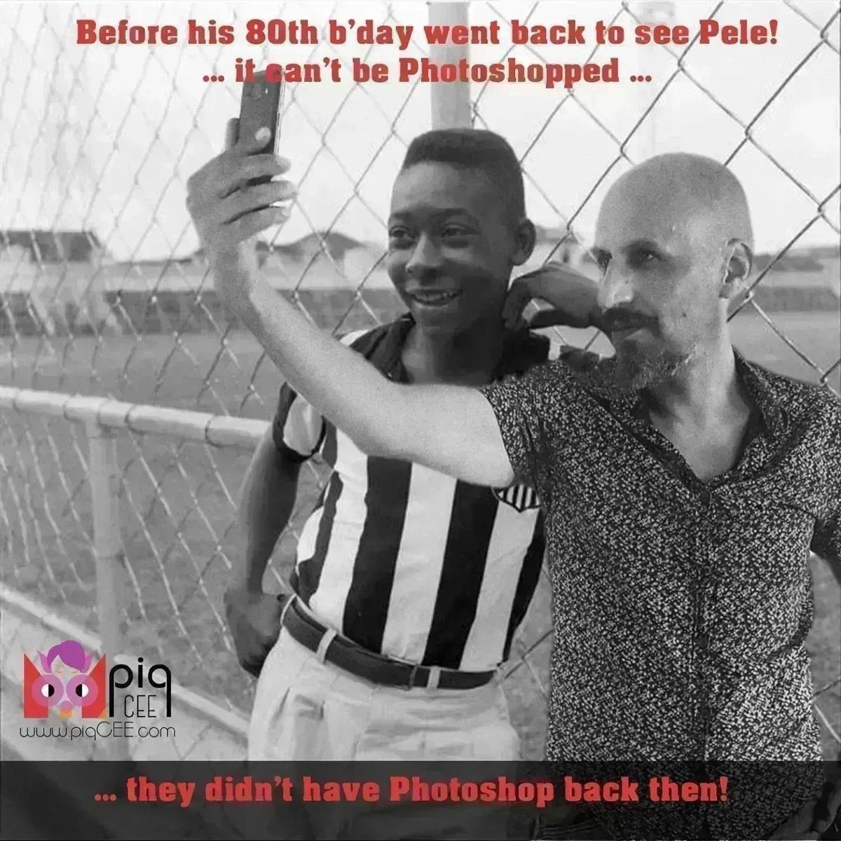 Popped back to take a quick selfie with the one & only Pele! It can't be Photoshopped... @piqCEE buff.ly/3jTJPSc #personalgift #uniquegifts #gifts #printed #personalisedgifts #personalisedgift #wallart #decor #holidaygifts #MHHSBD #UKGiftAM