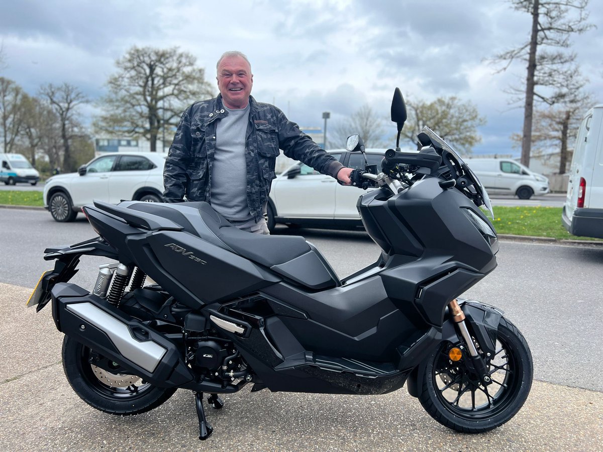 Thank you Nigel for collecting your brand new @HondaUKBikes Forza 350. We hope you have some great times on it 😊 #forza350 #scooter #westsussexbusiness #newbikeday