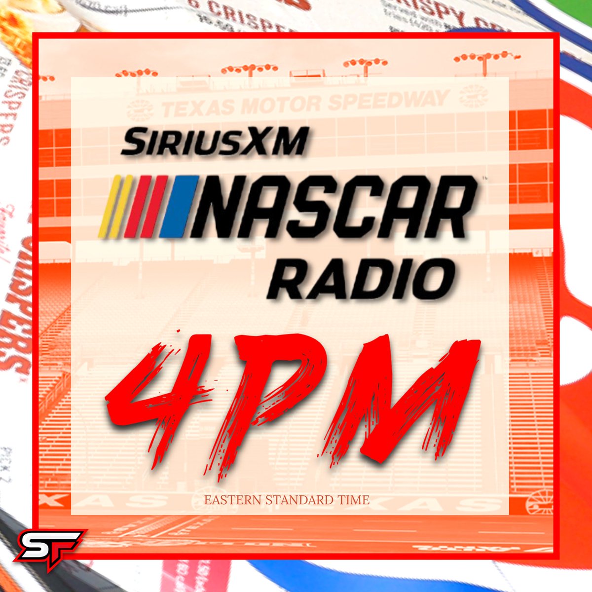 𝗧𝗨𝗡𝗘 𝗜𝗡 to @SiriusXMNASCAR today at 4:00 p.m. Stewart will be talking to @DGodfatherMoody about our @Chilis partnership and the upcoming race at @TXMotorSpeedway