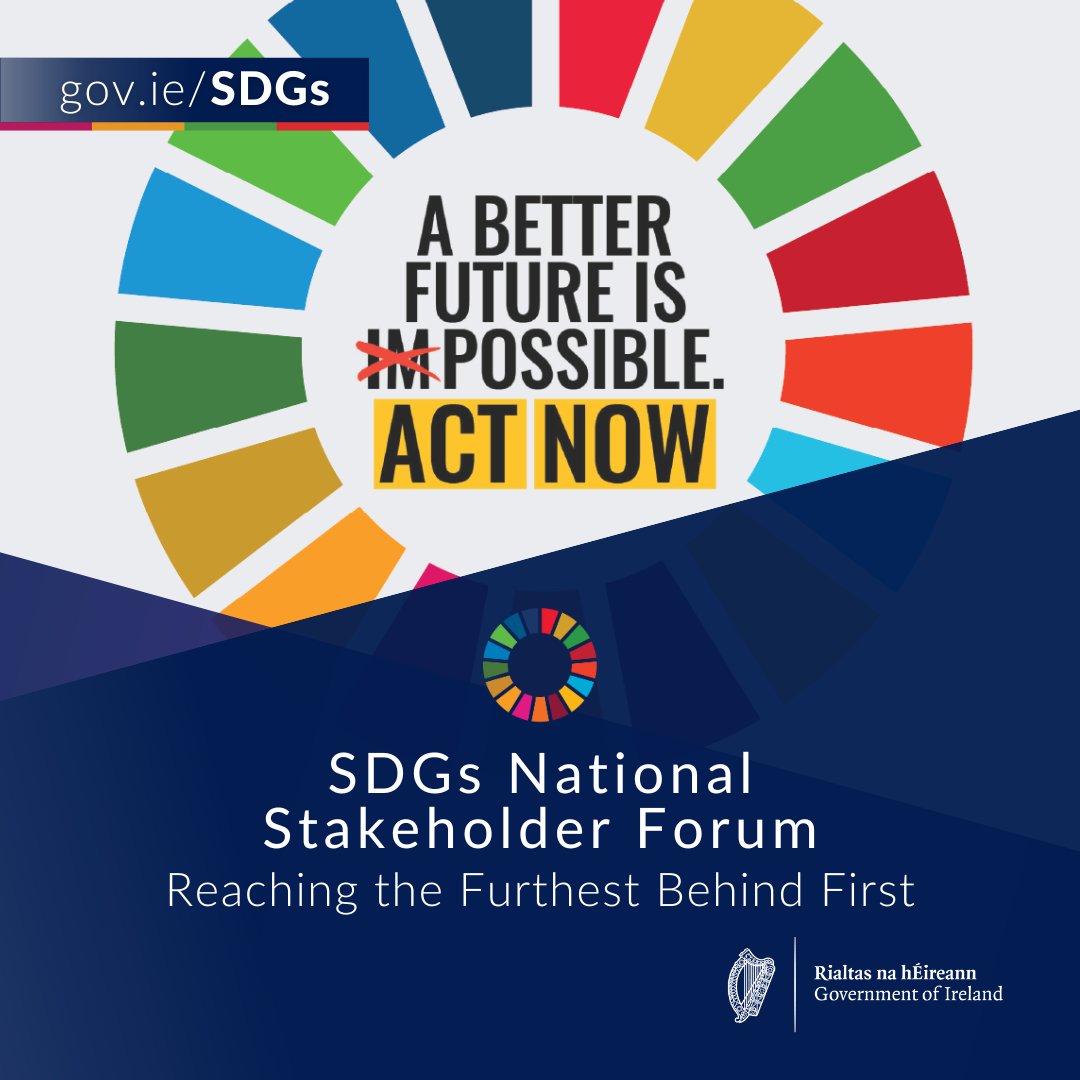 📆 Save the date for the next SDGs National Stakeholder Forum, Transformative Education for Sustainable Development - Reaching the Furthest Behind First. Online and in-person Thursday 6 June, in Croke Park, Dublin. More information to follow! #SDGsIRL