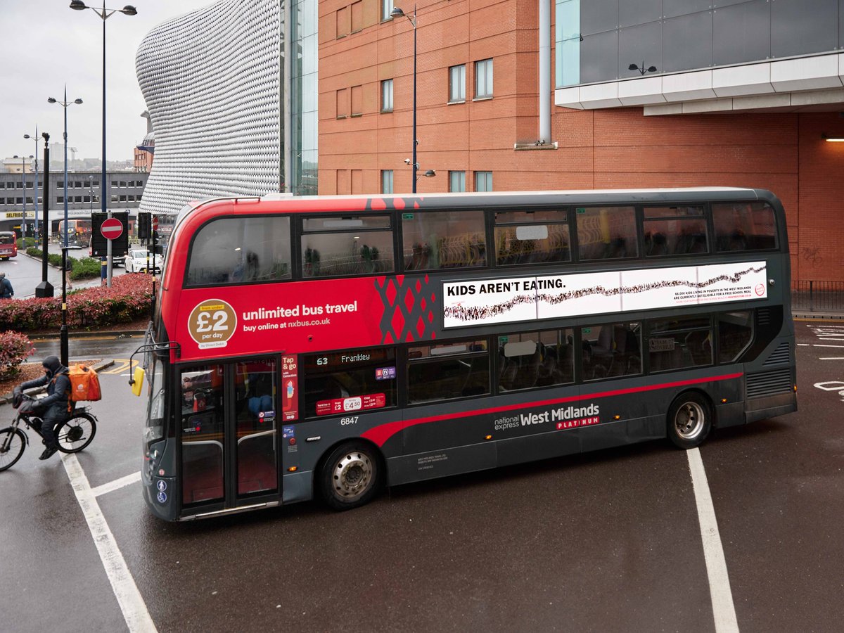 We’re taking our campaign to extend #FreeSchoolMeals to the West Midlands! Add your support ➡️ bit.ly/3rlmvWK Starting today our #FeedtheFuture campaign will feature on buses in the West Mids to highlight the fact 66,000 children living in poverty in the @WestMids_CA…